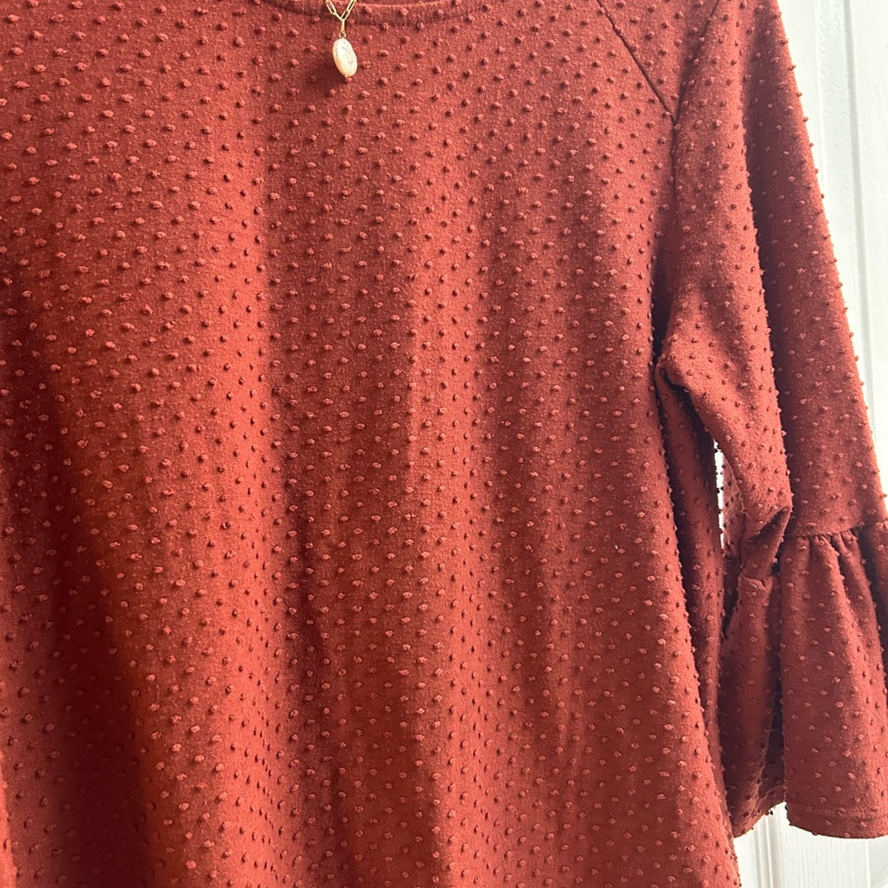 W5 rust blouse. Perfect for fall! - Picture 3 of 5